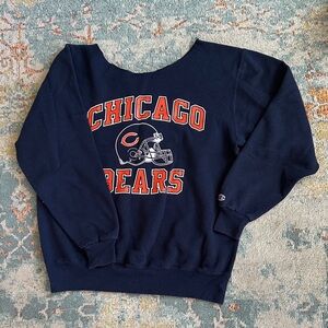 Champion Chicago Bears Navy Crew Neck Sweater